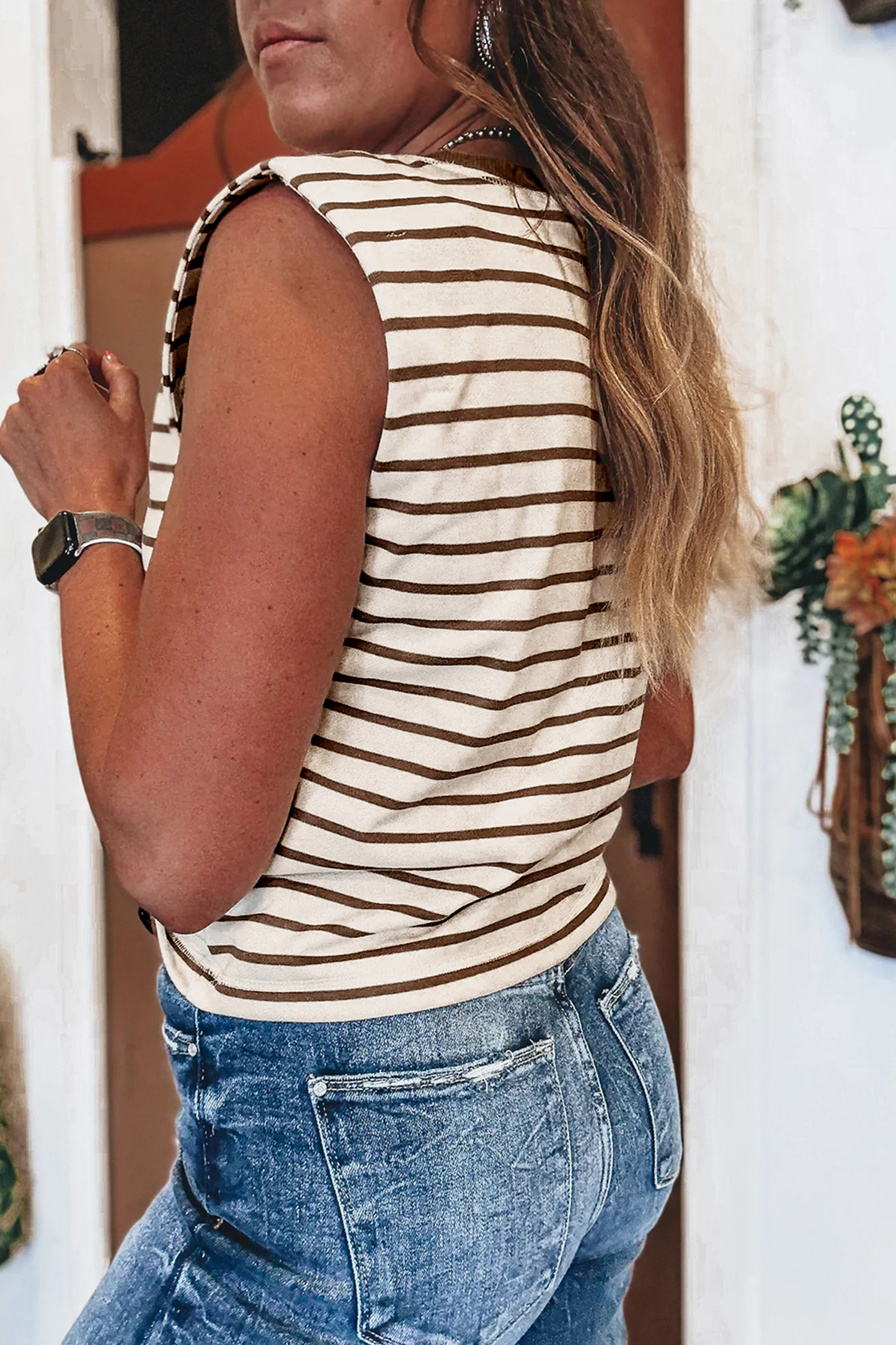 Espresso Striped Tank